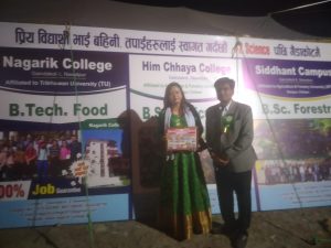 Artisit Ritu Kandel with Nagarik College