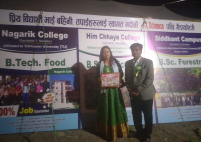 Artisit Ritu Kandel with Nagarik College